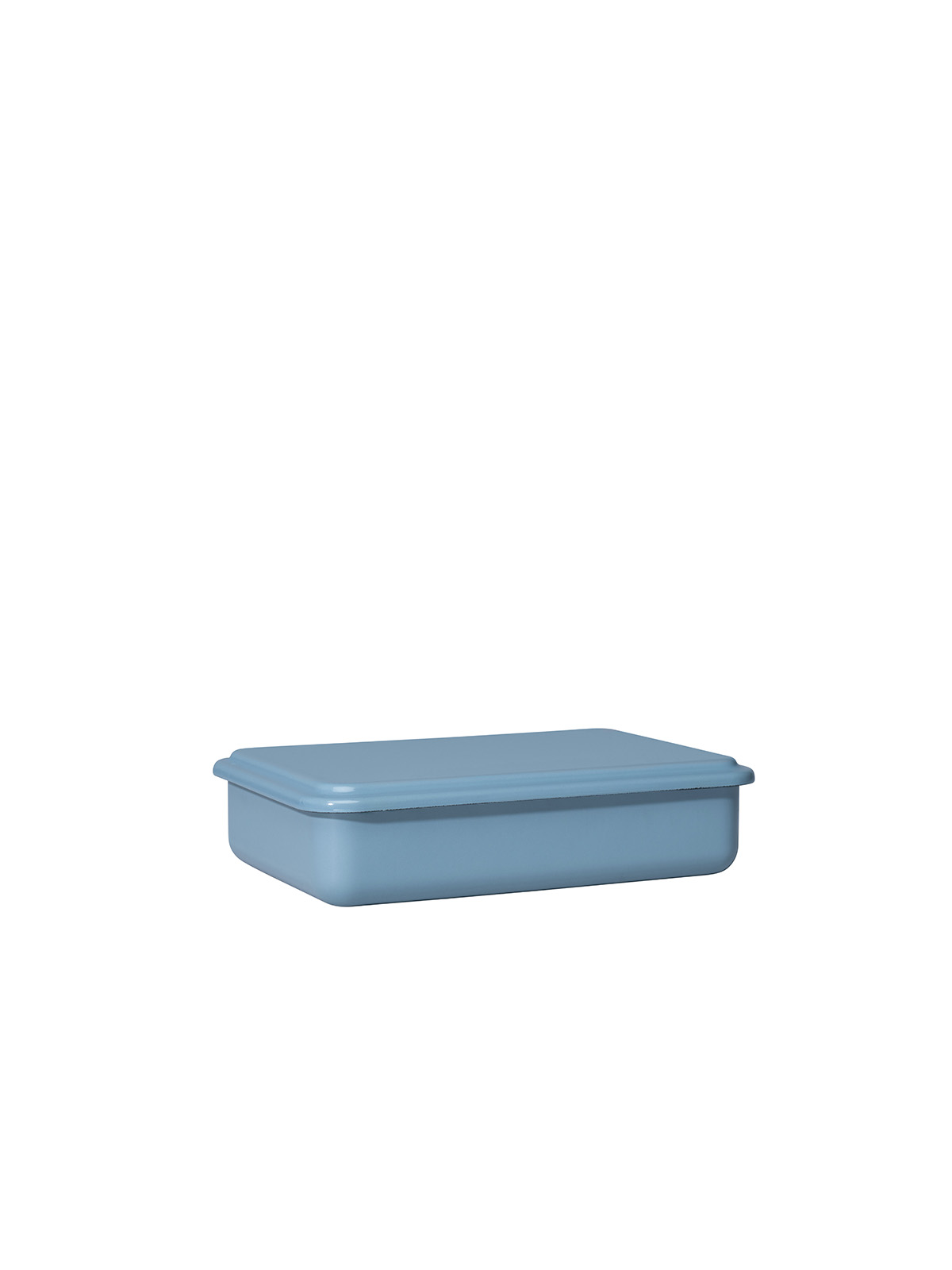 voorrraadcontainer met deksel laag blauw 23X15X5